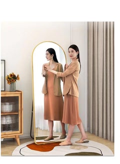 Generic Arched Full Length Mirror Floor Big Standing Mirror Against Wall for Bedroom Dressing and Wall-Mounted Thin Frame Mirror  - Image 5