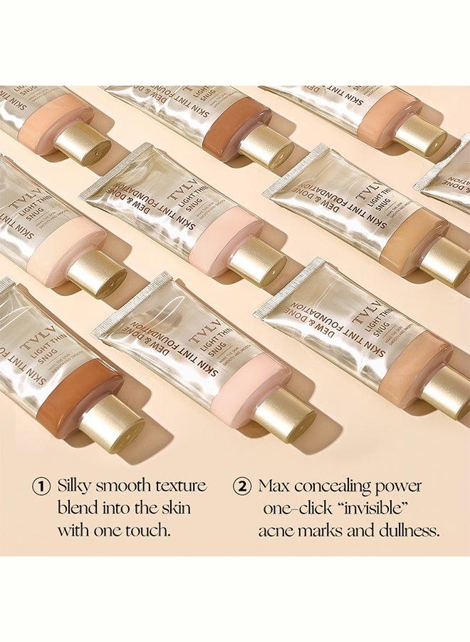 TVLV Colorful Moisturizing Foundation Liquid - Lightweight, Smooth, Natural Blurring, Long-lasting and Waterproof Foundation Liquid 07# - Image 4