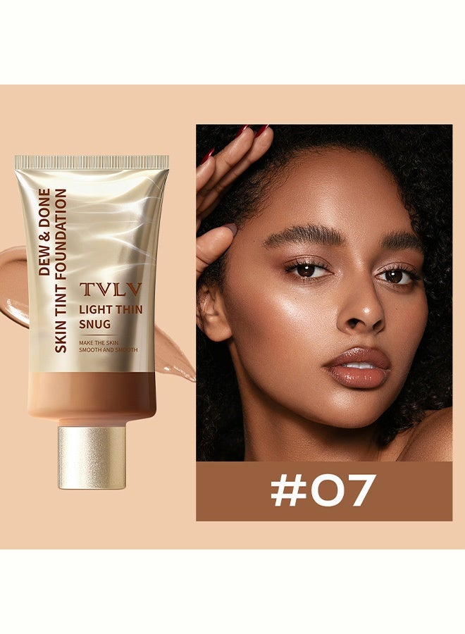 TVLV Colorful Moisturizing Foundation Liquid - Lightweight, Smooth, Natural Blurring, Long-lasting and Waterproof Foundation Liquid 07# - Image 2