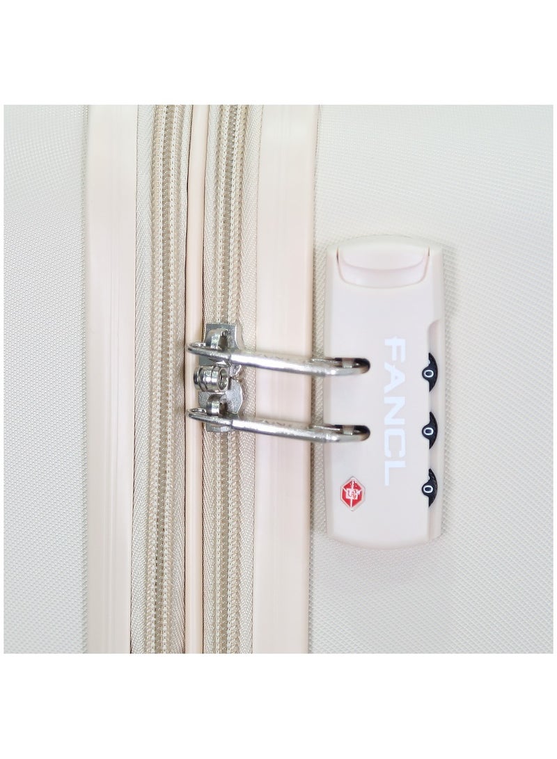 Fancl طقم عربة أمتعة فانكل هارد شيل 5 قطع، بيج - Image 4