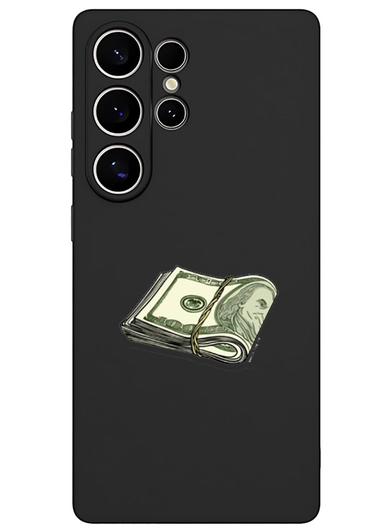 Theodor Protective Slim Fit Case Liquid Silicone Cover with Full Body Protection Anti-Scratch Shockproof Case For Samsung Galaxy S25 Ultra (Black) - Cash Sticker - Image 1