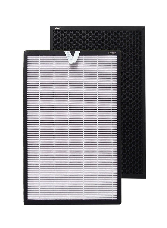 PUREBURG فلاتر بديلة من PUREBURG Vital 100S-RF متوافقة مع جهاز تنقية الهواء الذكي LEVOIT Vital 100S بتقنية HEPA الحقيقية، عبوة من قطعتين، فلتر H13 HEPA من الكربون النشط، ترشيح ثلاثي المراحل - Image 1