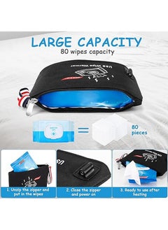 General USB Baby Wipes Warmer Portable Baby Wipes Heating Baby Wipes Heating Bag Travel & Mobile Warm Bag 9.45 x 6.3 inches  - Image 4