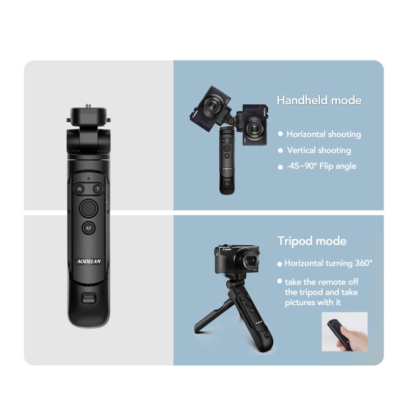 AODELAN Camera Remote Control Wireless Shooting Grip Tripod Grip for Canon EOS RP, EOS R, R5, R6, M50, M50 II, 6D Mark II, 77D, 850D, 800D, 200D, 250D, EOS Rebel SL2, T7i, T8i, 90D, EOS M6 Mark II - Image 4