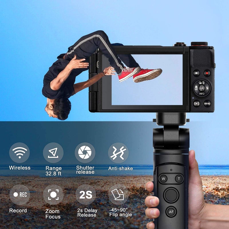 AODELAN Camera Remote Control Wireless Shooting Grip Tripod Grip for Canon EOS RP, EOS R, R5, R6, M50, M50 II, 6D Mark II, 77D, 850D, 800D, 200D, 250D, EOS Rebel SL2, T7i, T8i, 90D, EOS M6 Mark II - Image 2