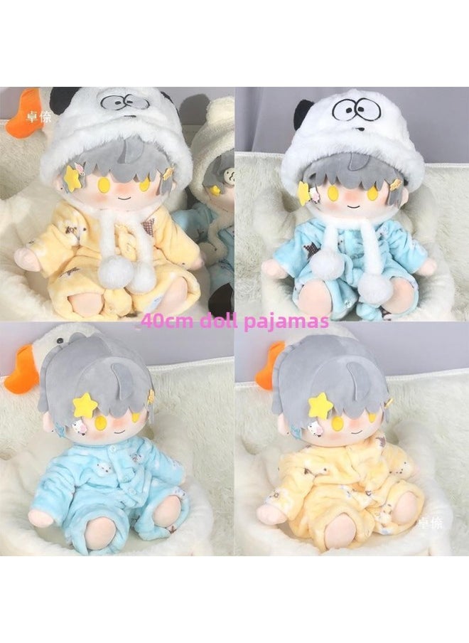 Generic - 20cm Baby Clothes Two-Dimensional One-Piece 40cm Baby Clothes Cotton Clothes Love Of Light And Night Sitting Posture Changing Pajamas Skirt-Specification:40CM-Color:Cute And Can't Wake Up - Circus [pajamas - Baby Not Included] - Image 1