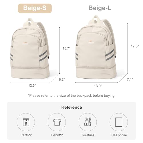 coofay Gym Backpack For Women Waterproof Sports Backpack With Shoe Compartment Lightweight Travel Backpacks Small Gym Bag Dance Volleyball Backpacks - Image 2
