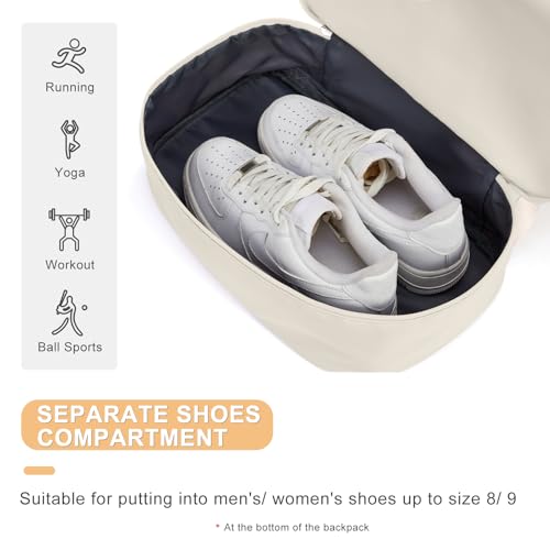 coofay Gym Backpack For Women Waterproof Sports Backpack With Shoe Compartment Lightweight Travel Backpacks Small Gym Bag Dance Volleyball Backpacks - Image 5