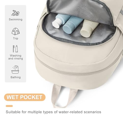 coofay Gym Backpack For Women Waterproof Sports Backpack With Shoe Compartment Lightweight Travel Backpacks Small Gym Bag Dance Volleyball Backpacks - Image 4