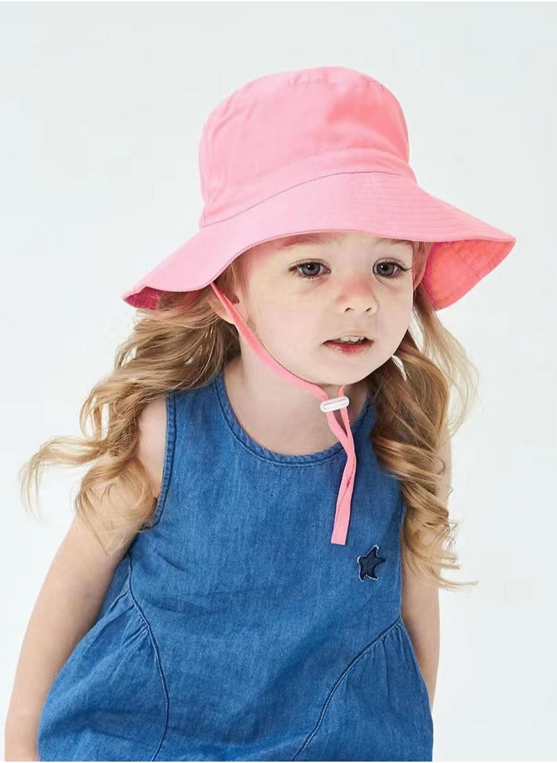GUDOO Baby Sun Hat Beach Sun Protection Girls Fisherman Hat Toddler Bucket Hat  - Image 4