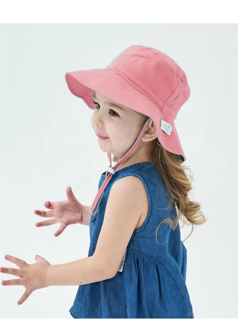 GUDOO Baby Sun Hat Beach Sun Protection Girls Fisherman Hat Toddler Bucket Hat  - Image 3