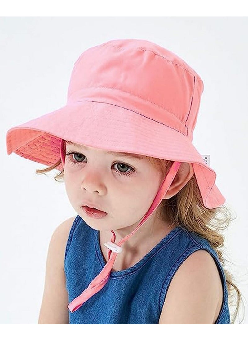 GUDOO Baby Sun Hat Beach Sun Protection Girls Fisherman Hat Toddler Bucket Hat  - Image 2