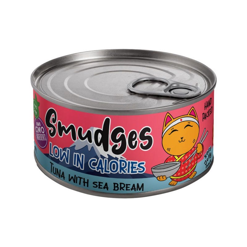 Smudges Adult Cat Tuna Flakes With Sea Bream in Soft Jelly 80g
