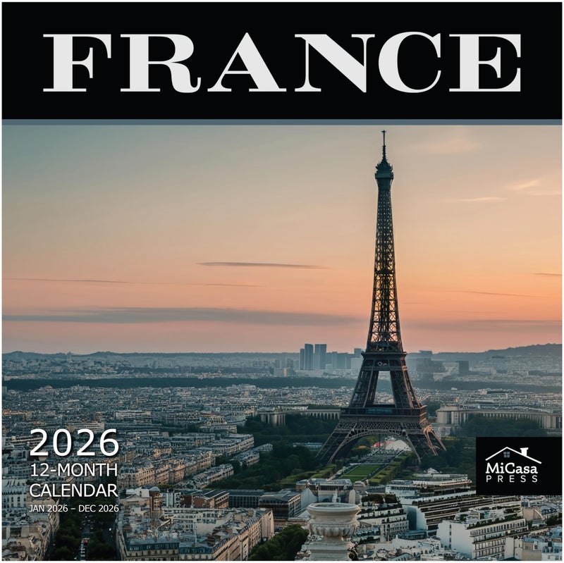 MICASA PRESS France 2026 Wall Calendar 12 Month | 12" x 24" Open | Thick & Sturdy Paper | Holiday Gift | Europe Travel Calendar 2026 - Image 1