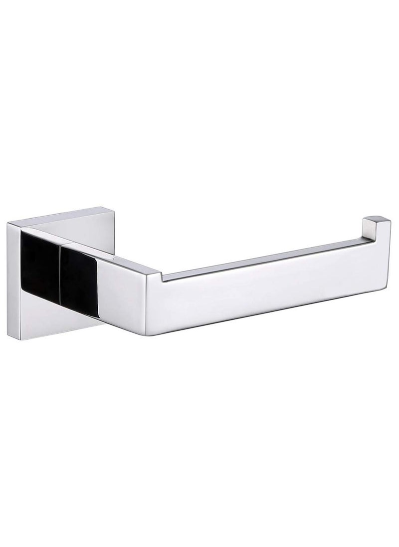 Angle Simple Toilet Paper Holder  Angle Simple SUS304 Stainless Steel Bathroom Tissue Holder  Open Arm Toilet Paper Roll Hanger Wall Mount  Polished Chrome  - Image 1