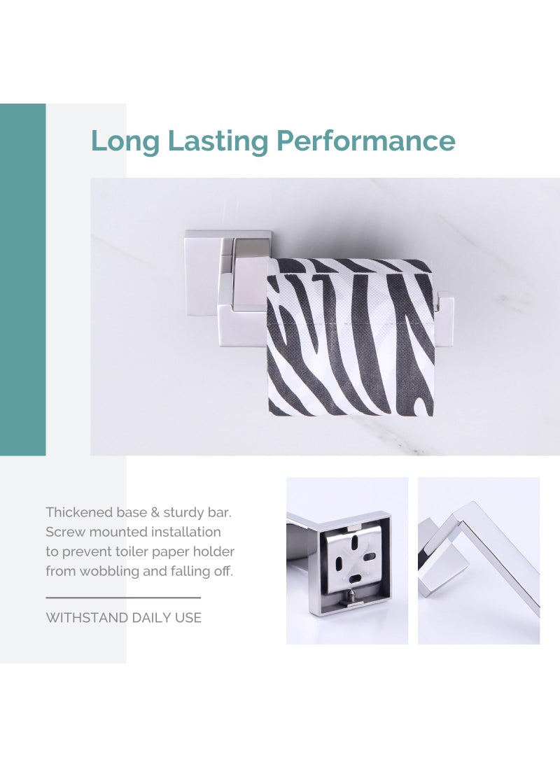 Angle Simple Toilet Paper Holder  Angle Simple SUS304 Stainless Steel Bathroom Tissue Holder  Open Arm Toilet Paper Roll Hanger Wall Mount  Polished Chrome  - Image 5