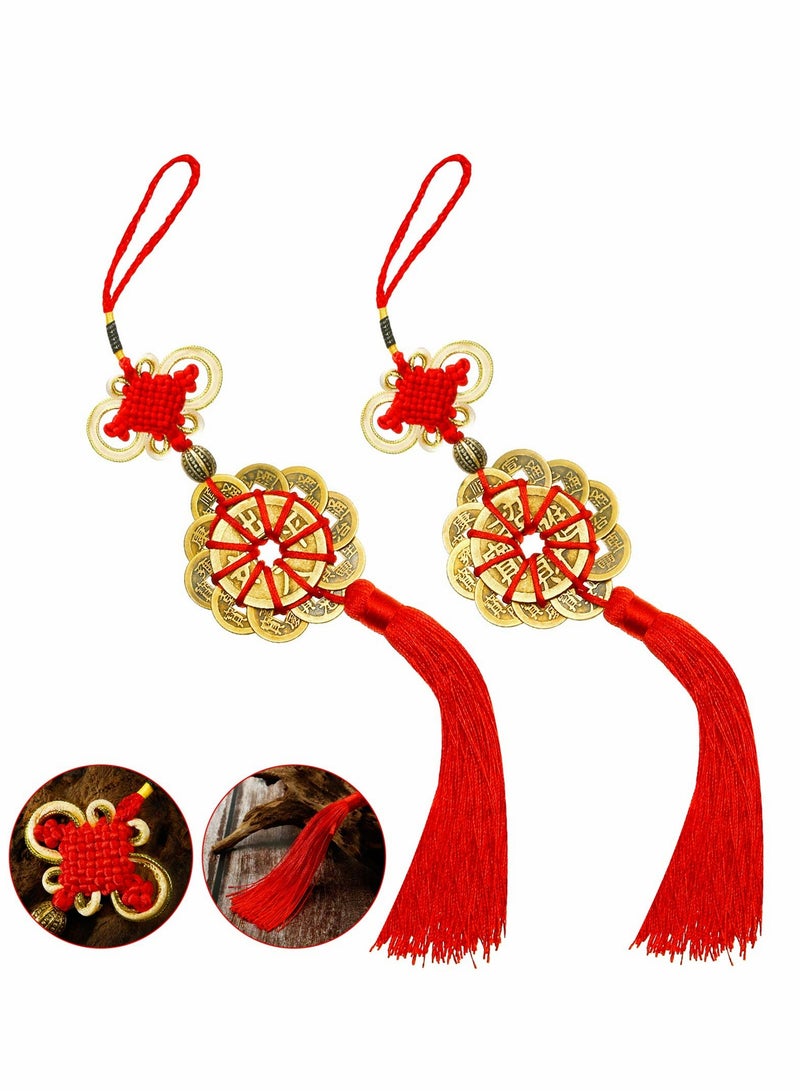 Chinese Brass Coins for Good Luck and Wealth, Perfect Keychain Gift for Chinese New Year - Image 1