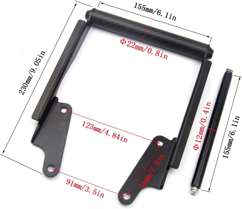 QASULER Motorcycle Phone Holder for Yamaha Models - Image 3