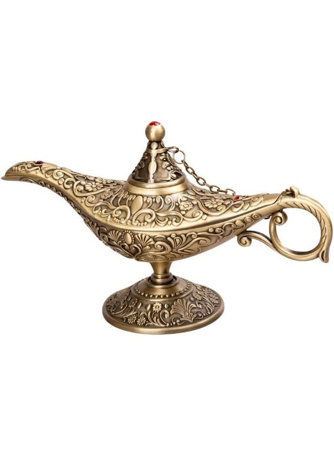 Feyarl Vintage Legend Lamp Magic Genie Wishing Light Pot Classic Costume Props Lamp Home Tabletop Decor Crafts Display Birthday Gift Wedding ChristmasBronze - Image 2