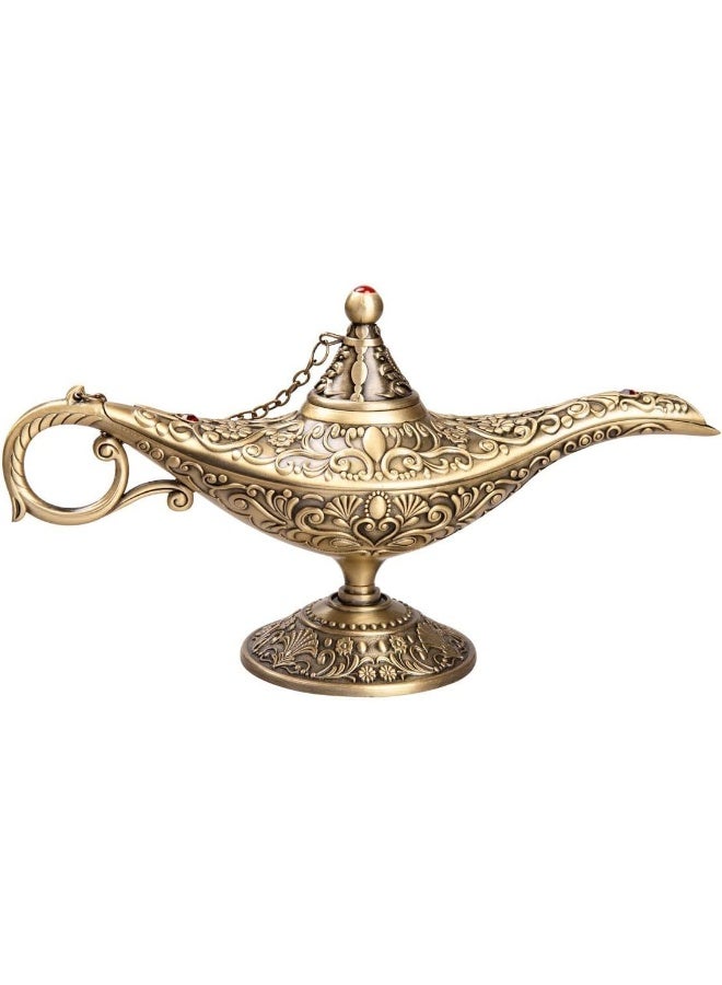 Feyarl Vintage Legend Lamp Magic Genie Wishing Light Pot Classic Costume Props Lamp Home Tabletop Decor Crafts Display Birthday Gift Wedding ChristmasBronze - Image 4