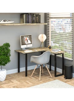 RIGID L Shaped Executive Desk Black 75x120x60cm  - Image 5