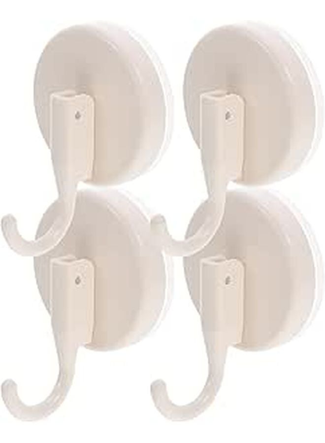 4 Pack Strong Suction Cup Hooks For Bathroom Kitchen Shower Door Tile Wall Glass - Image 1