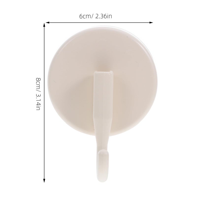 4 Pack Strong Suction Cup Hooks For Bathroom Kitchen Shower Door Tile Wall Glass - Image 3