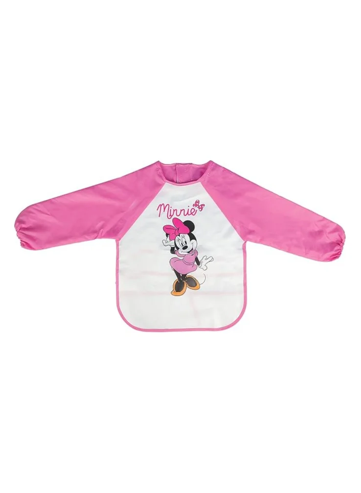 Disney Disney Minnie Mouse Sleeved Apron Bibs, Machine Washable, 100% Water Proof. Age: 6 - 36 Months (Official Disney Product)