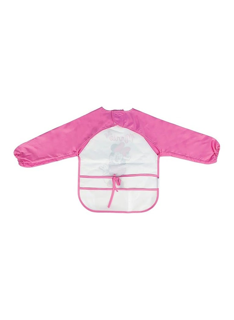 Disney Minnie Mouse Sleeved Apron Bibs, Machine Washable, 100% Water Proof. Age: 6 - 36 Months (Official Disney Product) - Image 3