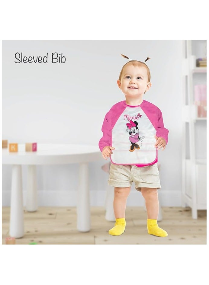 Disney Minnie Mouse Sleeved Apron Bibs, Machine Washable, 100% Water Proof. Age: 6 - 36 Months (Official Disney Product) - Image 4