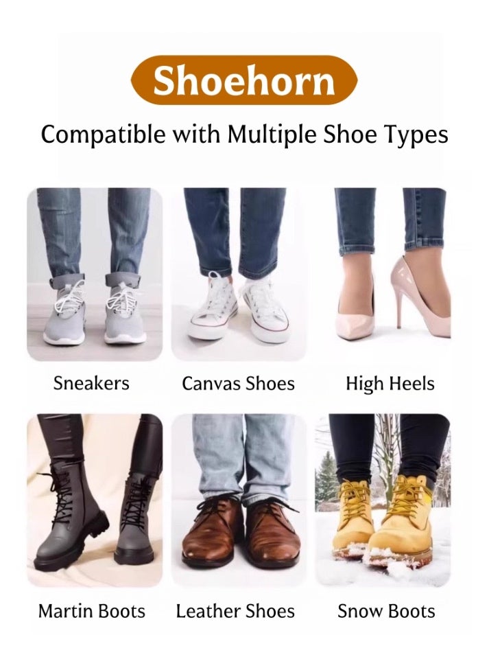 مدخل الأحذية المعدني بمقبض طويل 52.5 سم - مدخل الأحذية الطويل للغاية مناسب لكبار السن والبالغين والأولاد والبنات - Image 5