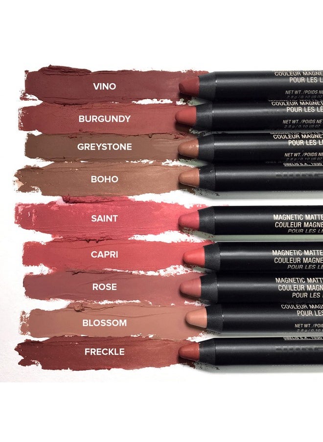 NUDESTIX - Nudestix Magnetic Matte Lip Color, Lipstick + Lip Liner + Lip Stain, 3-in-1Multi Use Makeup Pencil, Long Lasting Pigment, Kiss Proof, Smudge Proof, Waterproof, Bold Nude Looks, Shade: Vino - Image 1