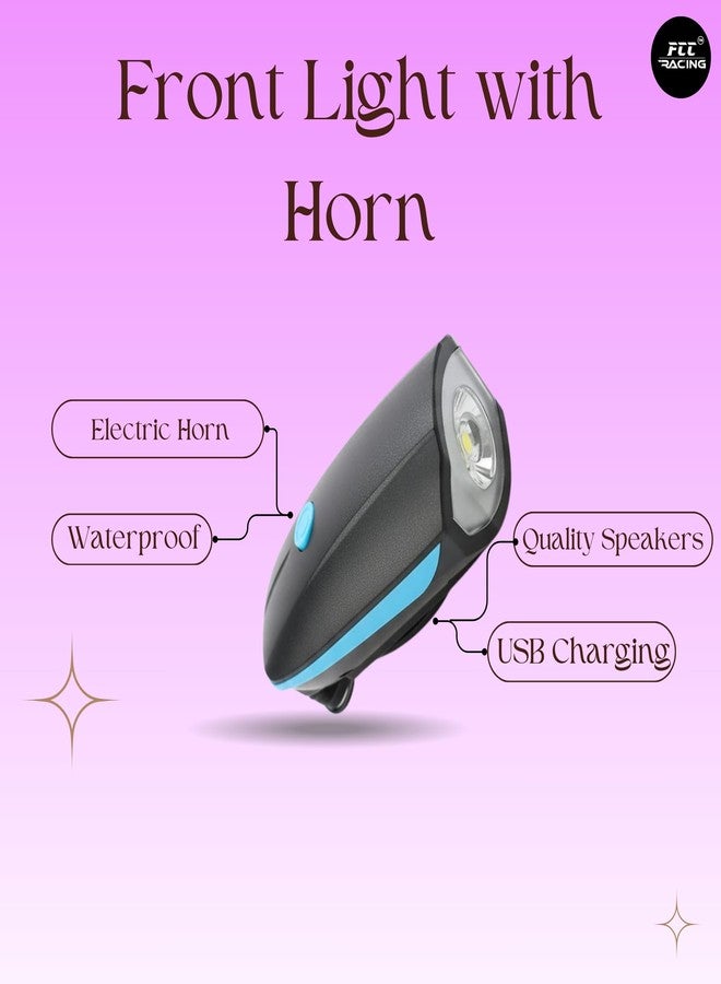 FCCRACING Front Light with Horn and Back Light Combo for Bicycle - Quality Speakers, Waterproof - Image 4