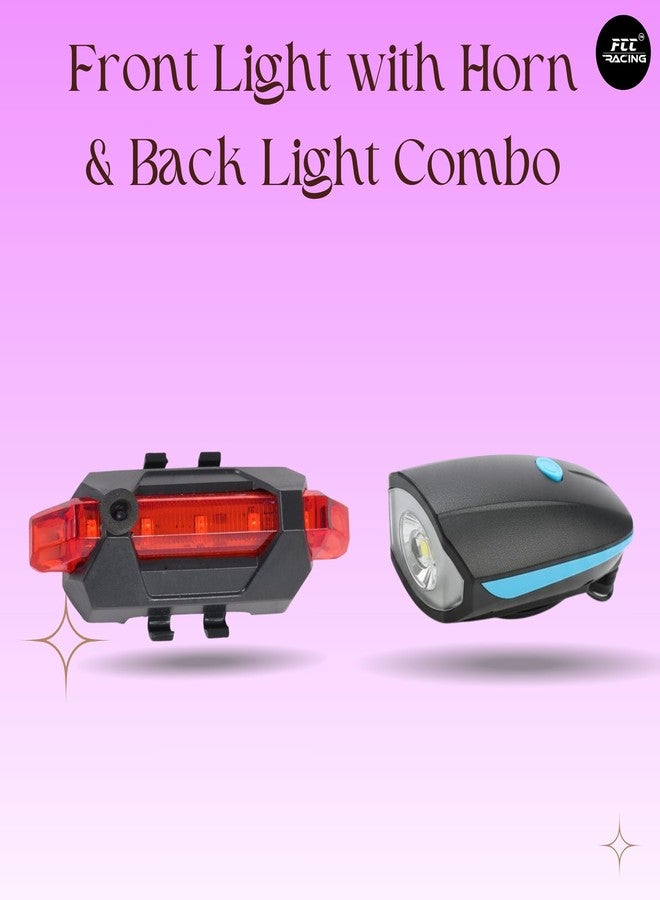 FCCRACING Front Light with Horn and Back Light Combo for Bicycle - Quality Speakers, Waterproof - Image 5