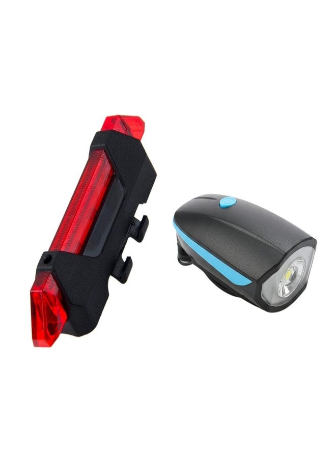FCCRACING Front Light with Horn and Back Light Combo for Bicycle - Quality Speakers, Waterproof - Image 1
