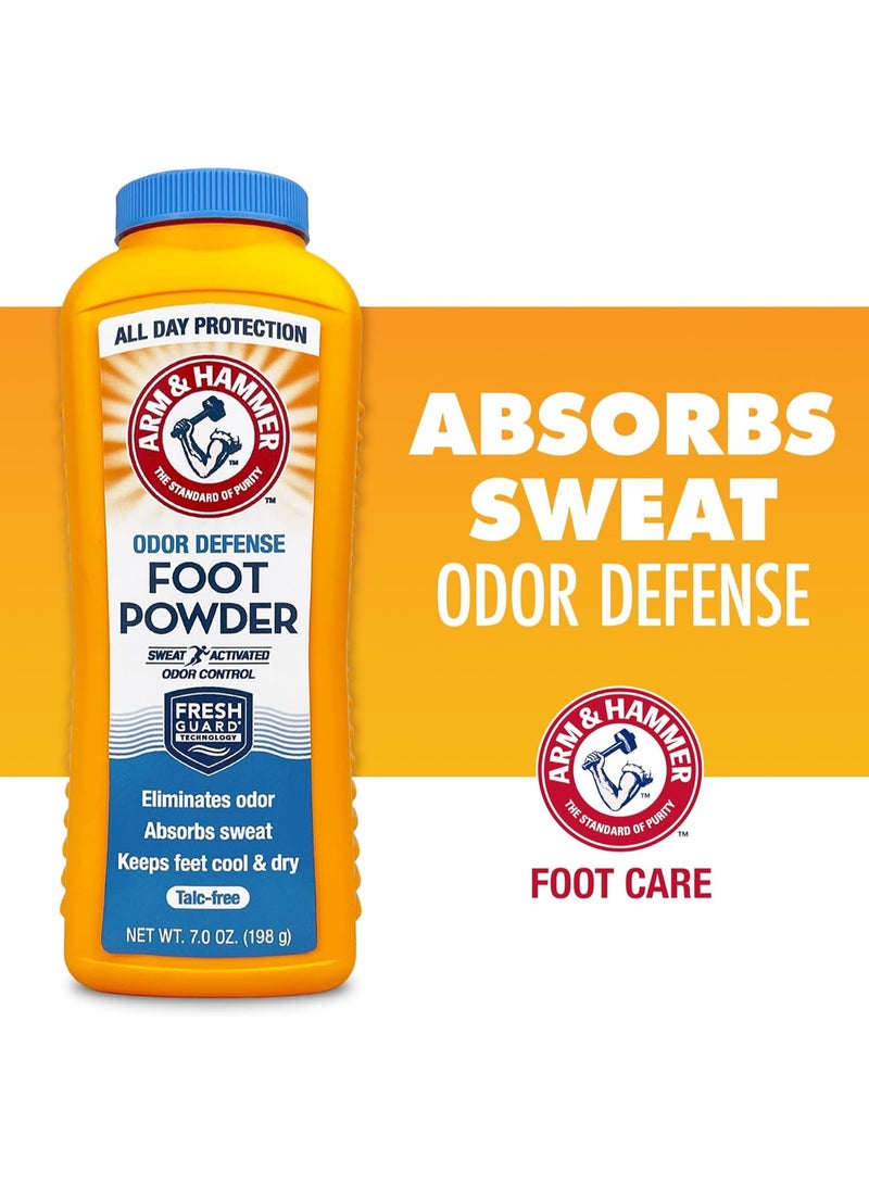Arm & Hammer Foot Powder for Shoes & Feet, Talc-Free Odor & Moisture Control for Men & Women, 7 oz (1 Pack) - Image 2