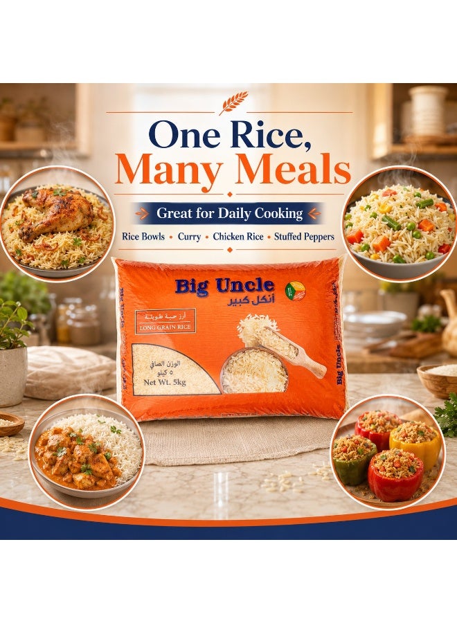 Big Uncle American Rice- 5 Kg - Image 4