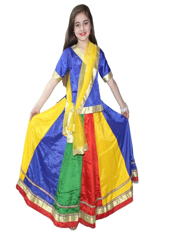 Kaku Fancy Dresses Multicolor Lehenga Choli for Girls/Ethnic Lehenga Choli with Dupatta for Girls - 7-8 Years - Image 1