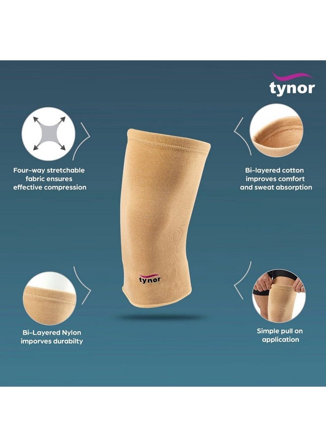 Tynor TYNOR Knee Cap, Beige, Medium, Pack of 2  - Image 3