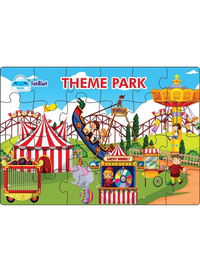 فنبلاست لعبة تركيب الصور المقطوعة من فن بلاست، مستوحاة من منتزه فان فير للأطفال - 24 قطعة، مناسبة للأولاد والبنات (متعددة الألوان) - Image 1