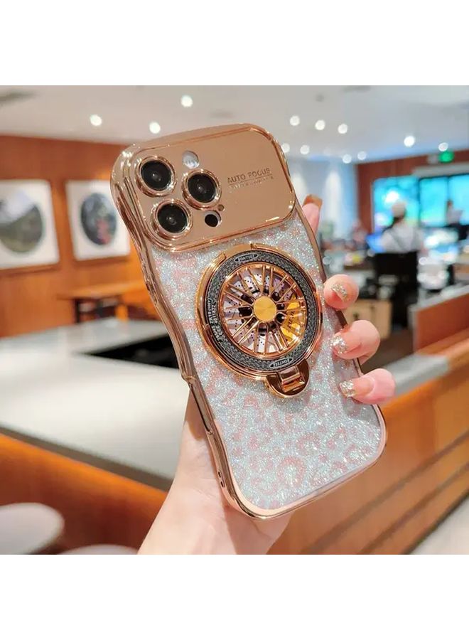 حافظة iPhone 15 Pro Max مع فيلم عدسة Far Peak Blue Plus وحامل جيروسكوبي دوار - Image 4