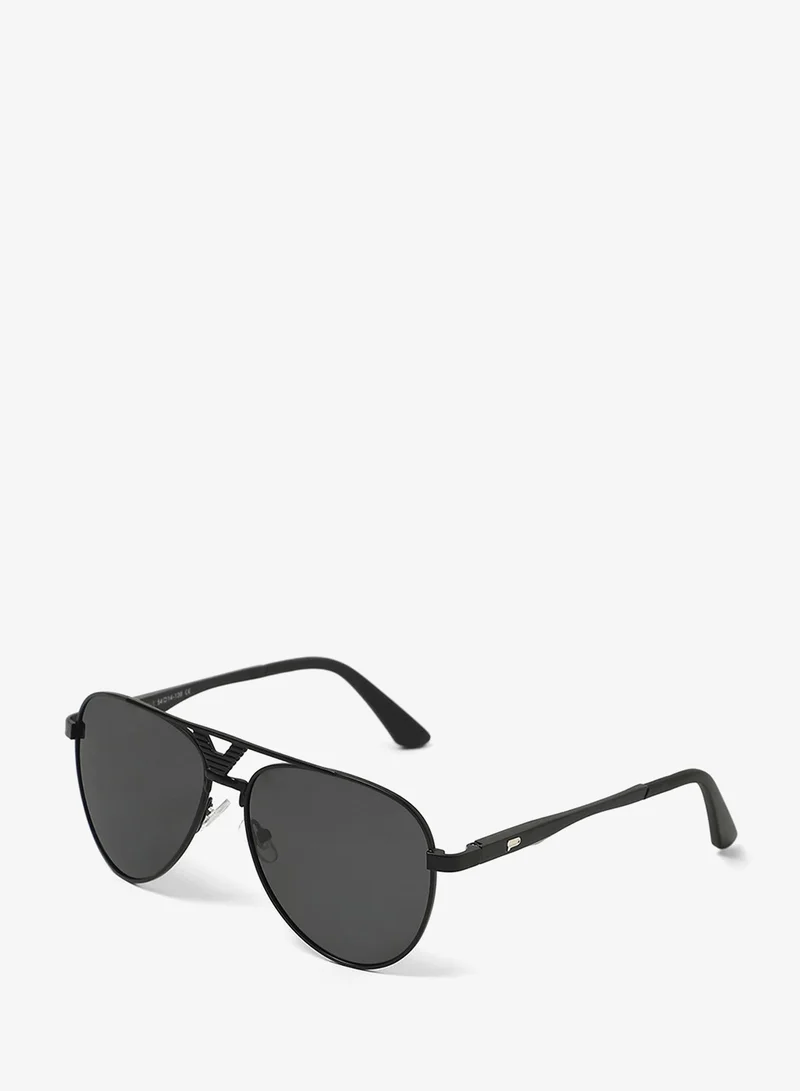 Haute Sauce  The V-Bar Aviator Sunglasses - Onyx Black  | Best Price UAE