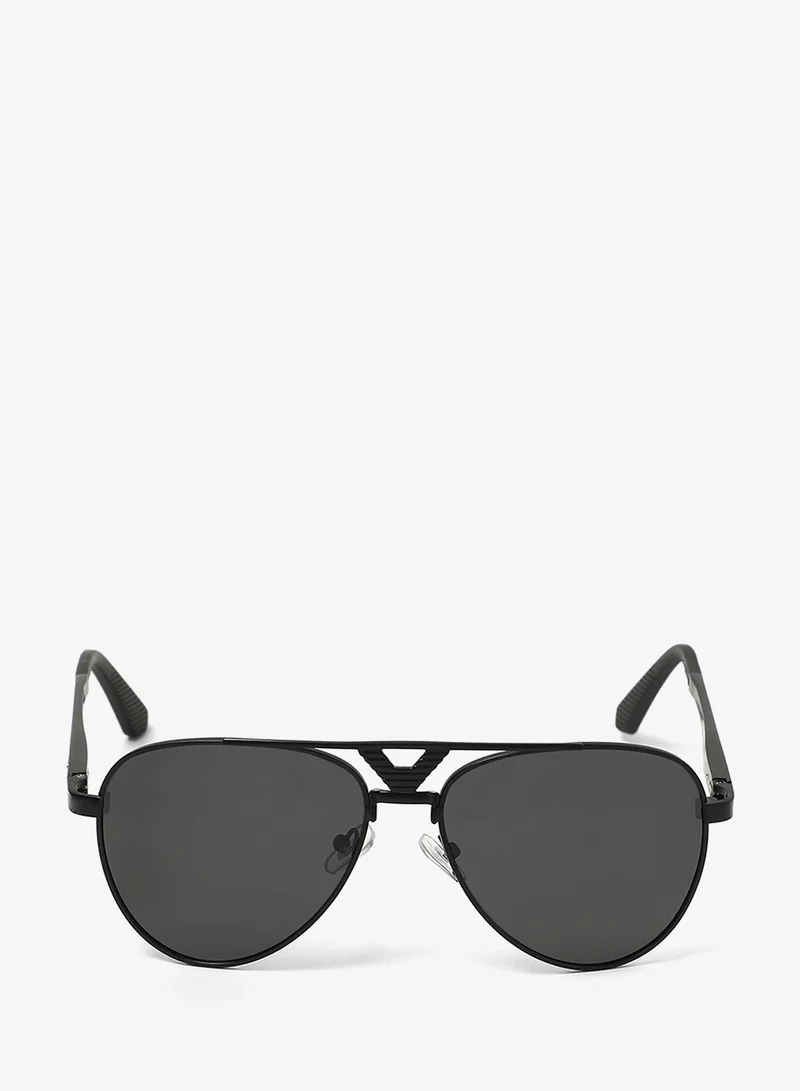 Haute Sauce  The V-Bar Aviator Sunglasses - Onyx Black  | Best Price UAE