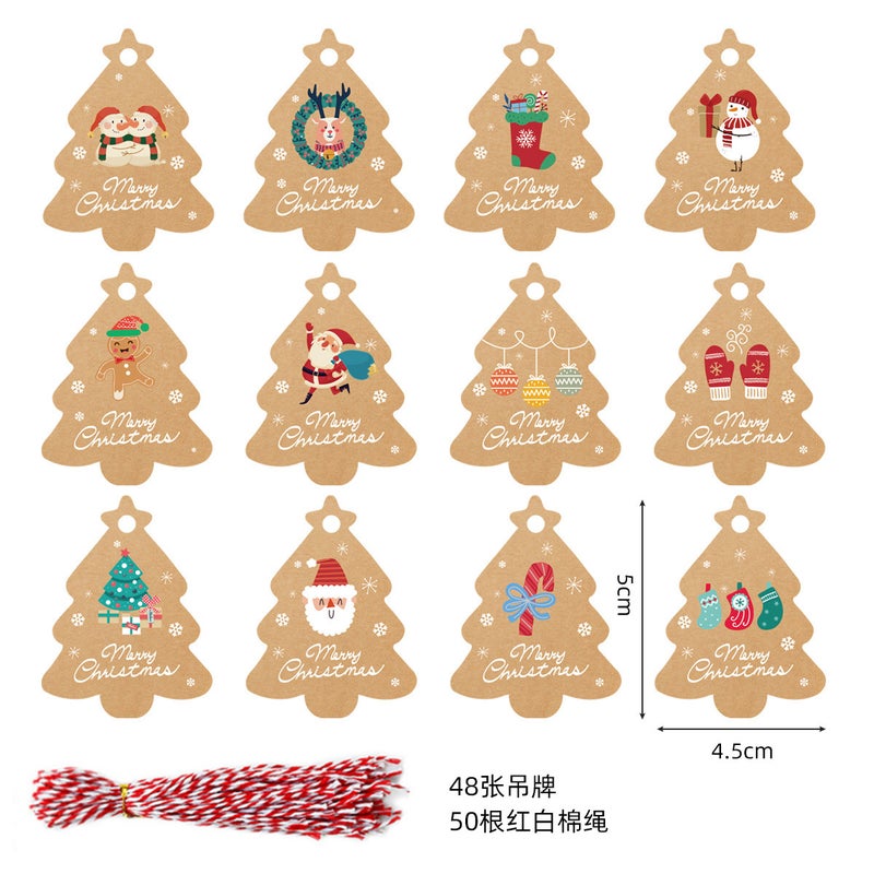 Supply Of Three-Dimensional Christmas Greeting Cards Through Tags Christmas Tree Decoration Design Color Pattern Card Series - Image 1