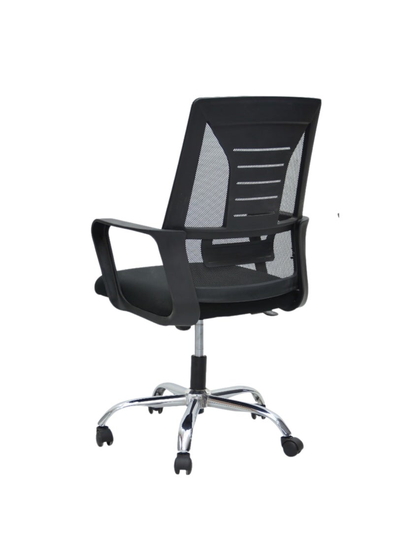 KARNAK Karnak Mesh Executive Office Home Chair 360° Swivel Ergonomic Adjustable Height, Computer Desk Chair Comfort Foam Chair with Armrests K-175CR Color Black  - Image 2