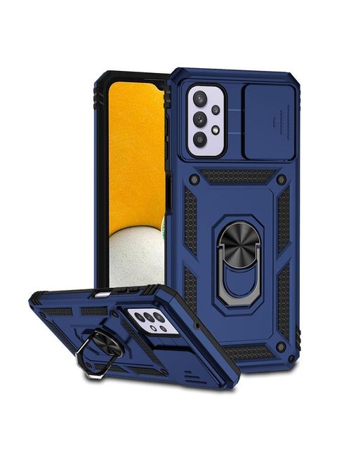 For Samsung Galaxy A23 5G Sliding Camshield Holder Phone Case(Blue)