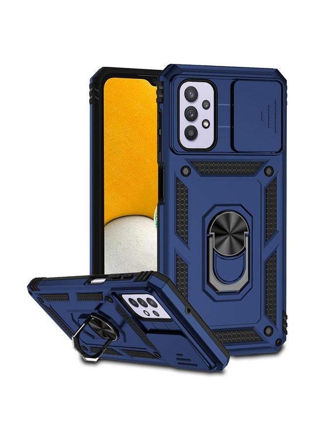 For Samsung Galaxy A23 5G Sliding Camshield Holder Phone Case(Blue)