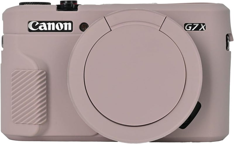 إيزي هود حقيبة G7X2، حقيبة كاميرا لـ Canon G7 X Mark II، غطاء حماية من السيليكون الناعم مع غطاء عدسة قابل للإزالة لكاميرا Powershot G7X Mark II DSLR - ر��ادي - Image 1
