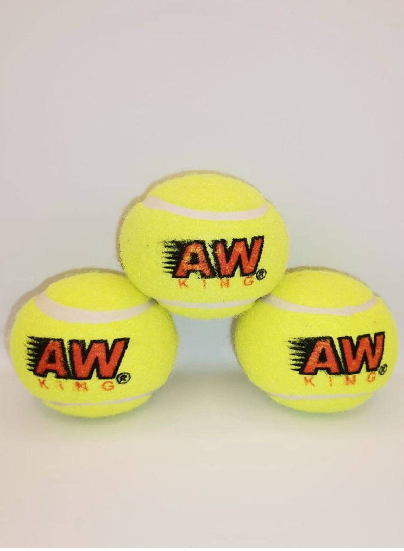 Cotton hub كرات تنس إضافية 3 قطع للمبتدئين، متينة، مطاط طبيعي، متعددة الاستخدامات، عبوة متعددة - Image 2