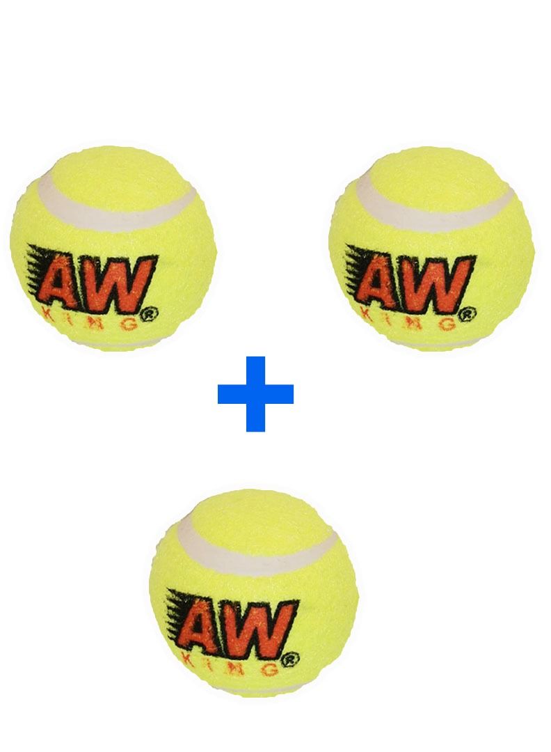 Cotton hub كرات تنس إضافية 3 قطع للمبتدئين، متينة، مطاط طبيعي، متعددة الاستخدامات، عبوة متعددة - Image 1